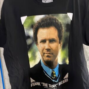 Black Graphic Tee with "Frank 'The Tank' Ricard" Print